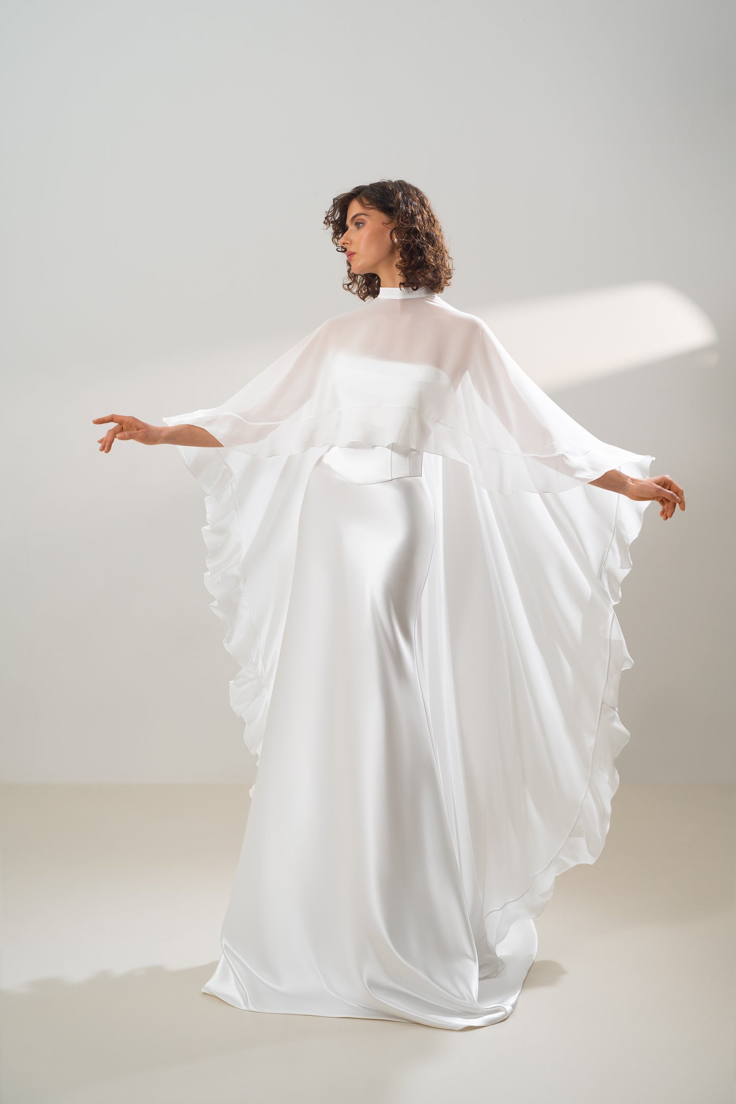 Chiffon Bridal Cape