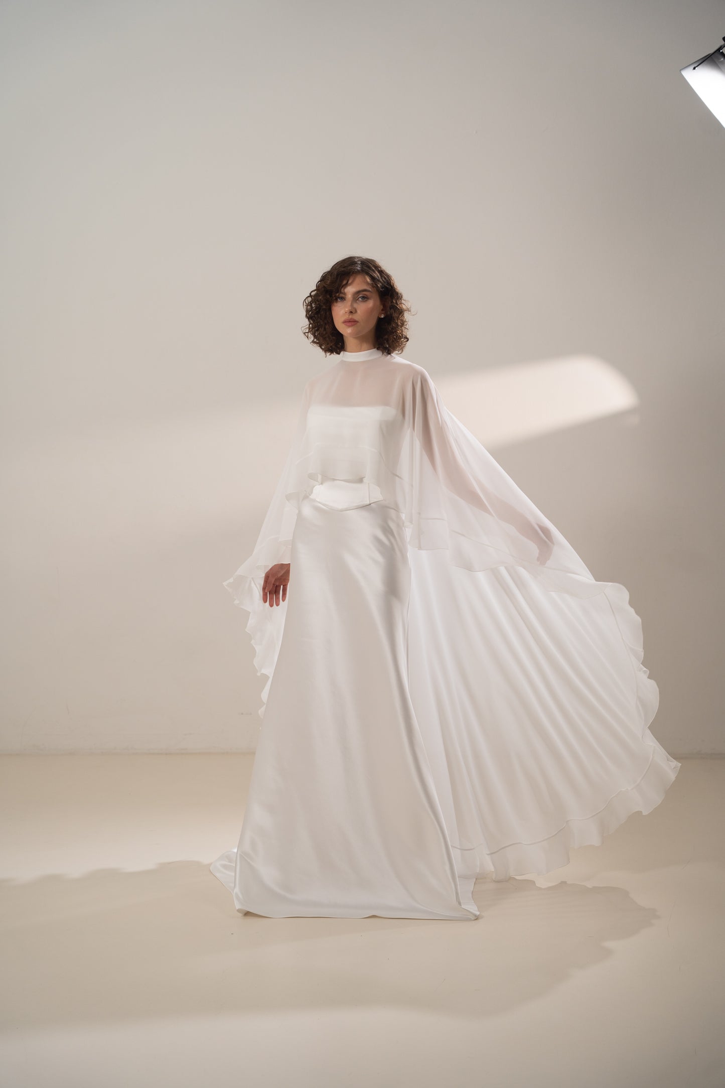 Chiffon Bridal Cape