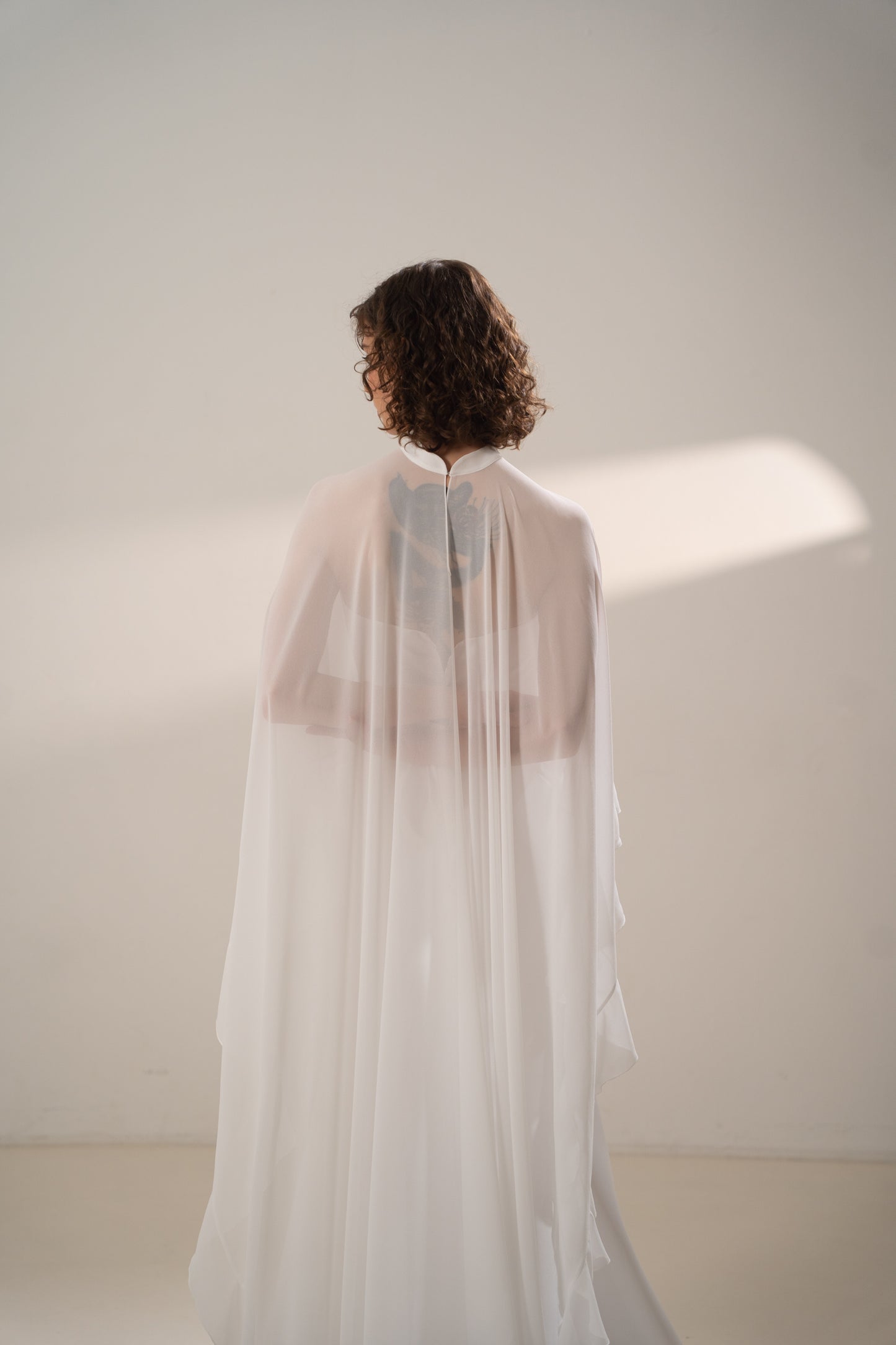 Chiffon Bridal Cape